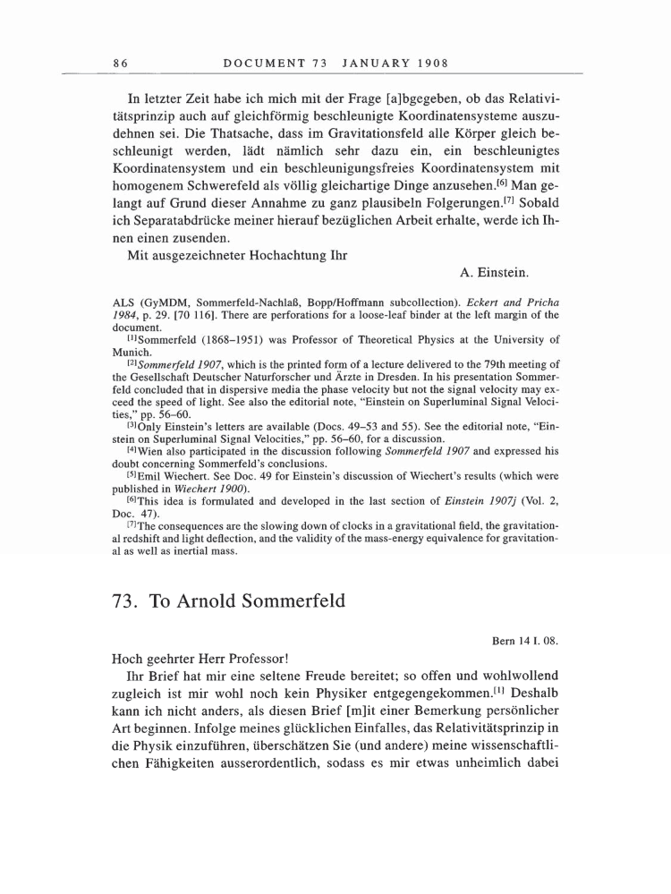 Volume 5: The Swiss Years: Correspondence, 1902-1914 page 86