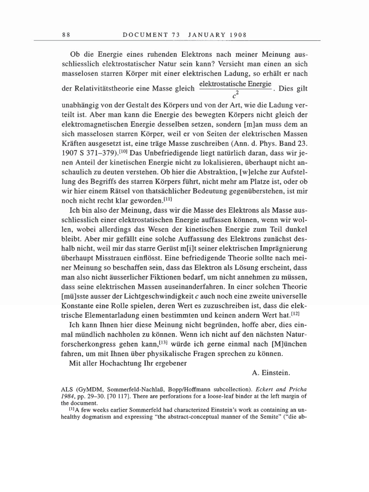 Volume 5: The Swiss Years: Correspondence, 1902-1914 page 88