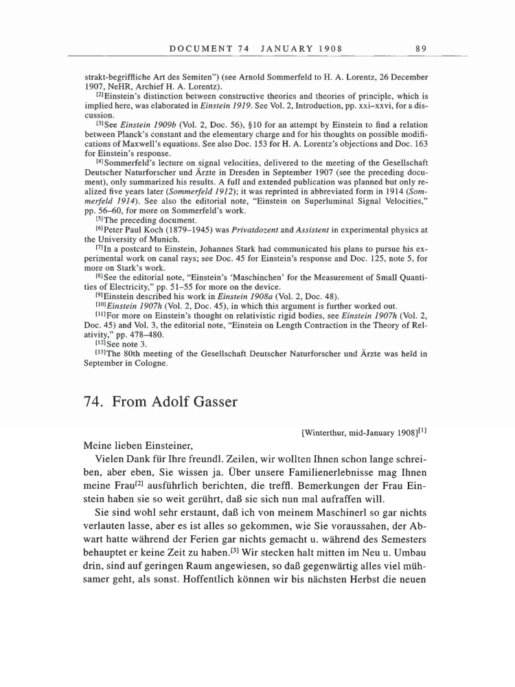 Volume 5: The Swiss Years: Correspondence, 1902-1914 page 89