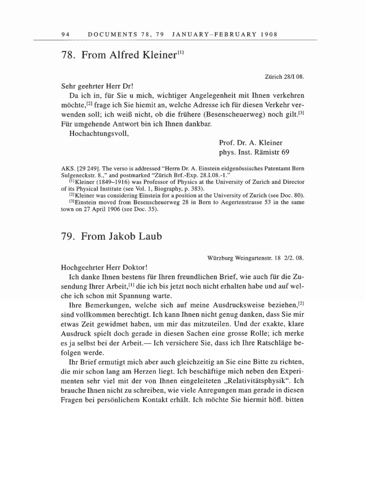 Volume 5: The Swiss Years: Correspondence, 1902-1914 page 94