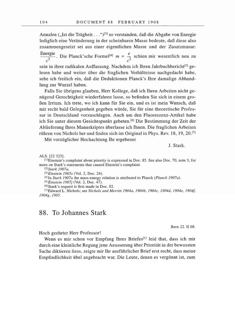 Volume 5: The Swiss Years: Correspondence, 1902-1914 page 104