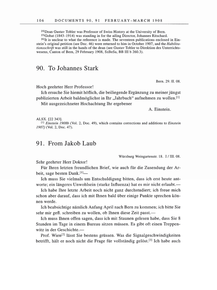 Volume 5: The Swiss Years: Correspondence, 1902-1914 page 106