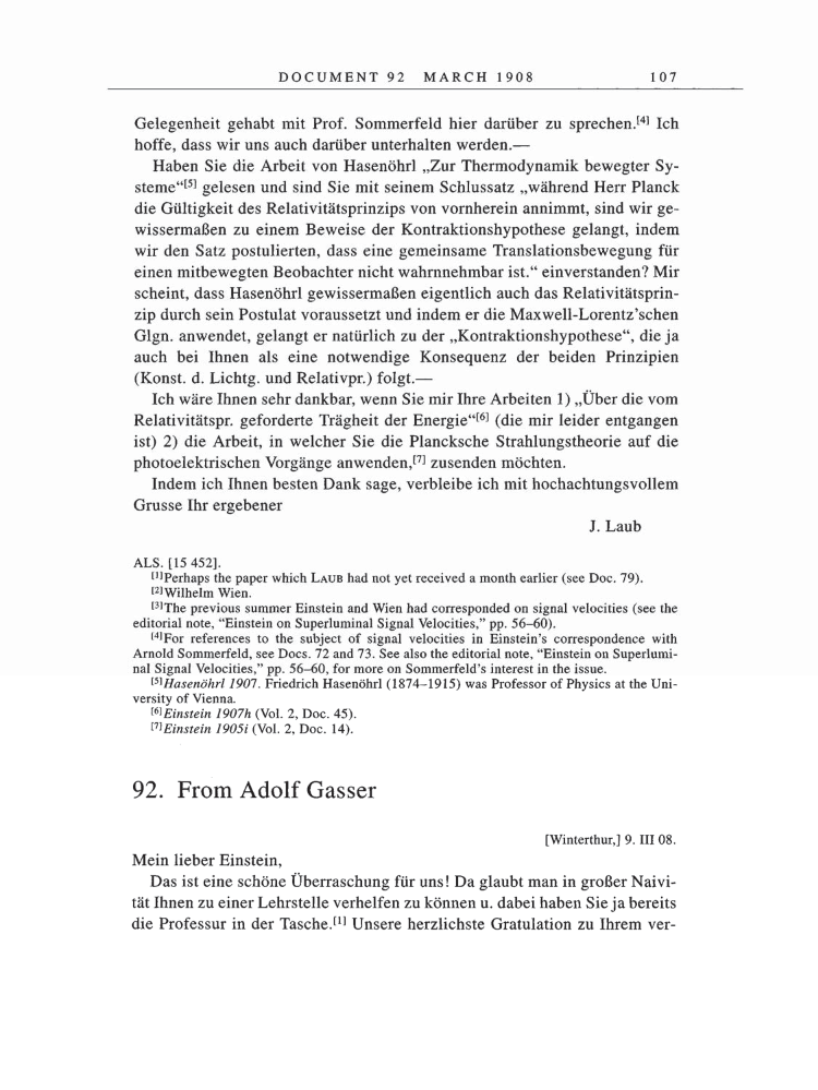 Volume 5: The Swiss Years: Correspondence, 1902-1914 page 107