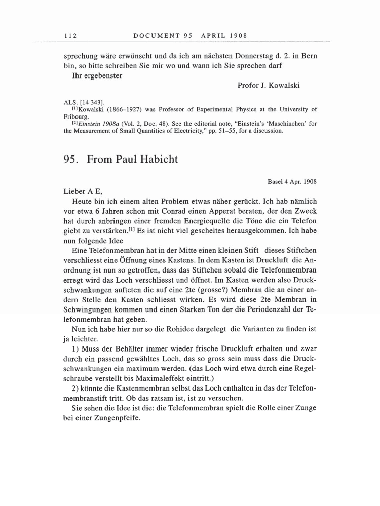 Volume 5: The Swiss Years: Correspondence, 1902-1914 page 112