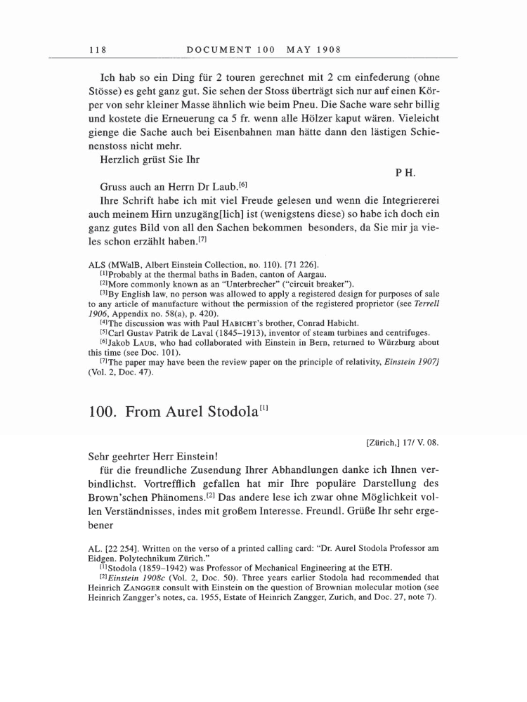 Volume 5: The Swiss Years: Correspondence, 1902-1914 page 118