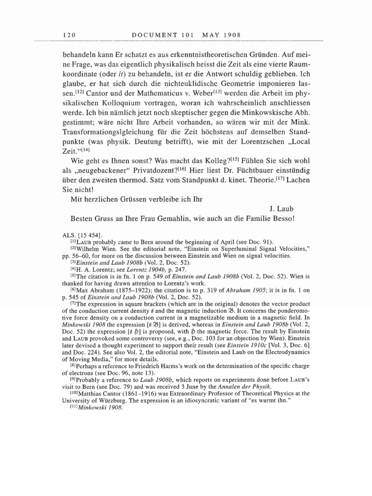 Volume 5: The Swiss Years: Correspondence, 1902-1914 page 120