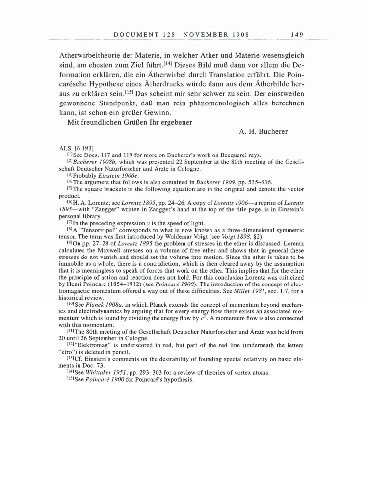 Volume 5: The Swiss Years: Correspondence, 1902-1914 page 149