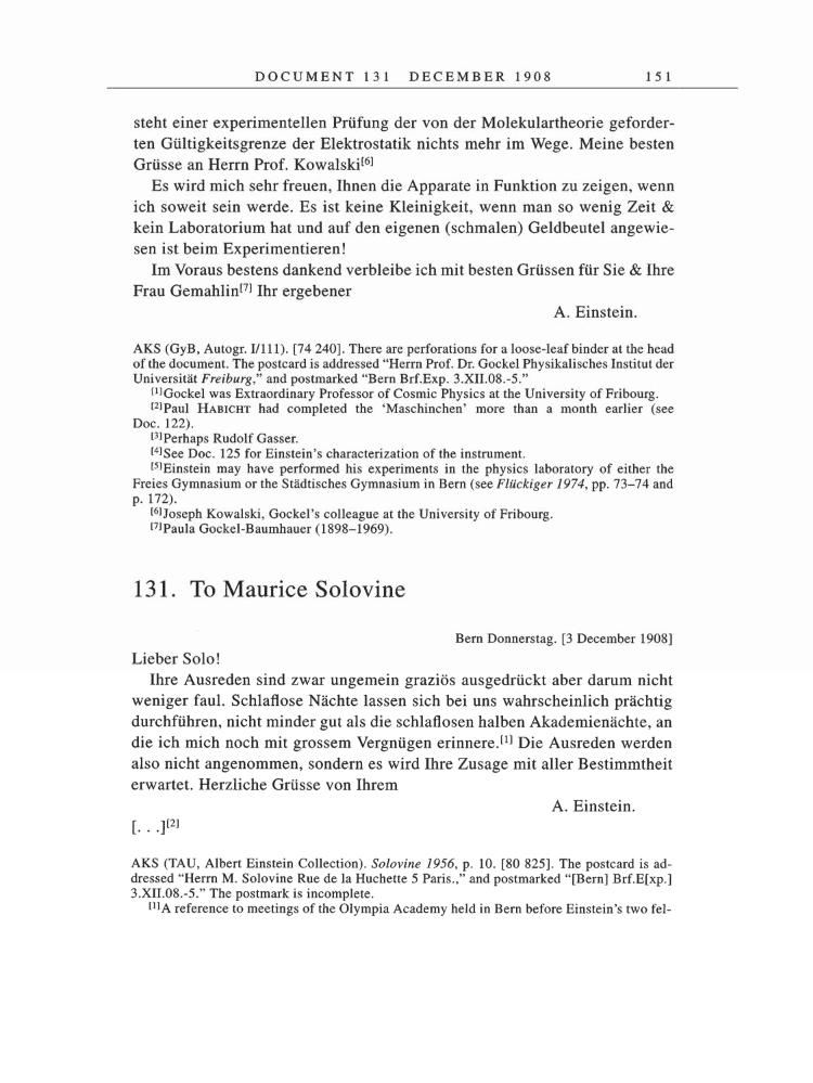 Volume 5: The Swiss Years: Correspondence, 1902-1914 page 151