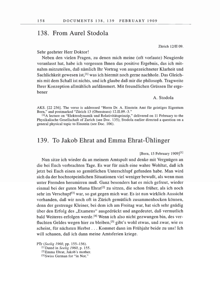 Volume 5: The Swiss Years: Correspondence, 1902-1914 page 158
