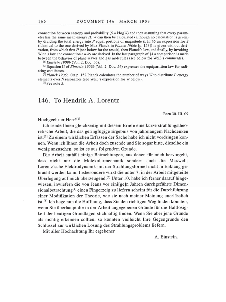 Volume 5: The Swiss Years: Correspondence, 1902-1914 page 166