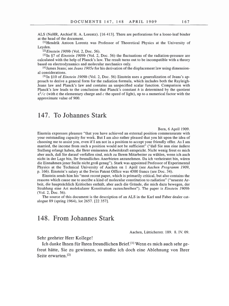 Volume 5: The Swiss Years: Correspondence, 1902-1914 page 167