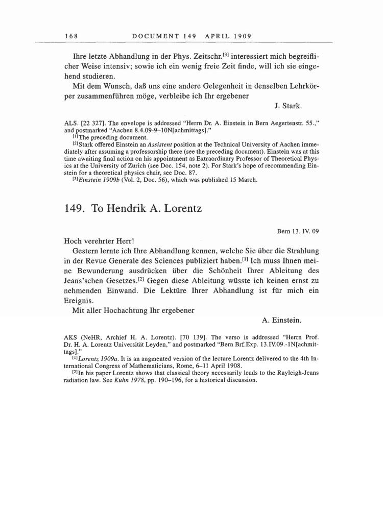 Volume 5: The Swiss Years: Correspondence, 1902-1914 page 168