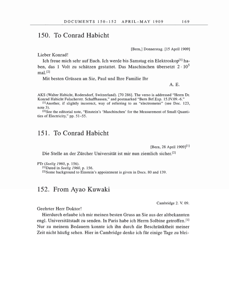 Volume 5: The Swiss Years: Correspondence, 1902-1914 page 169