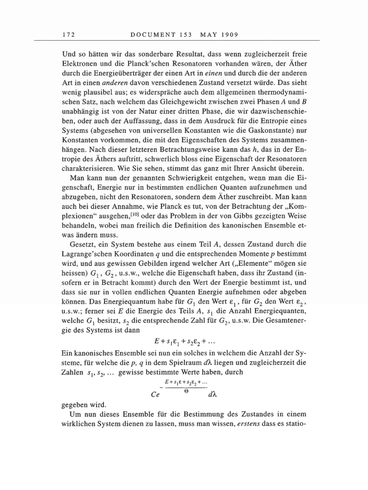 Volume 5: The Swiss Years: Correspondence, 1902-1914 page 172