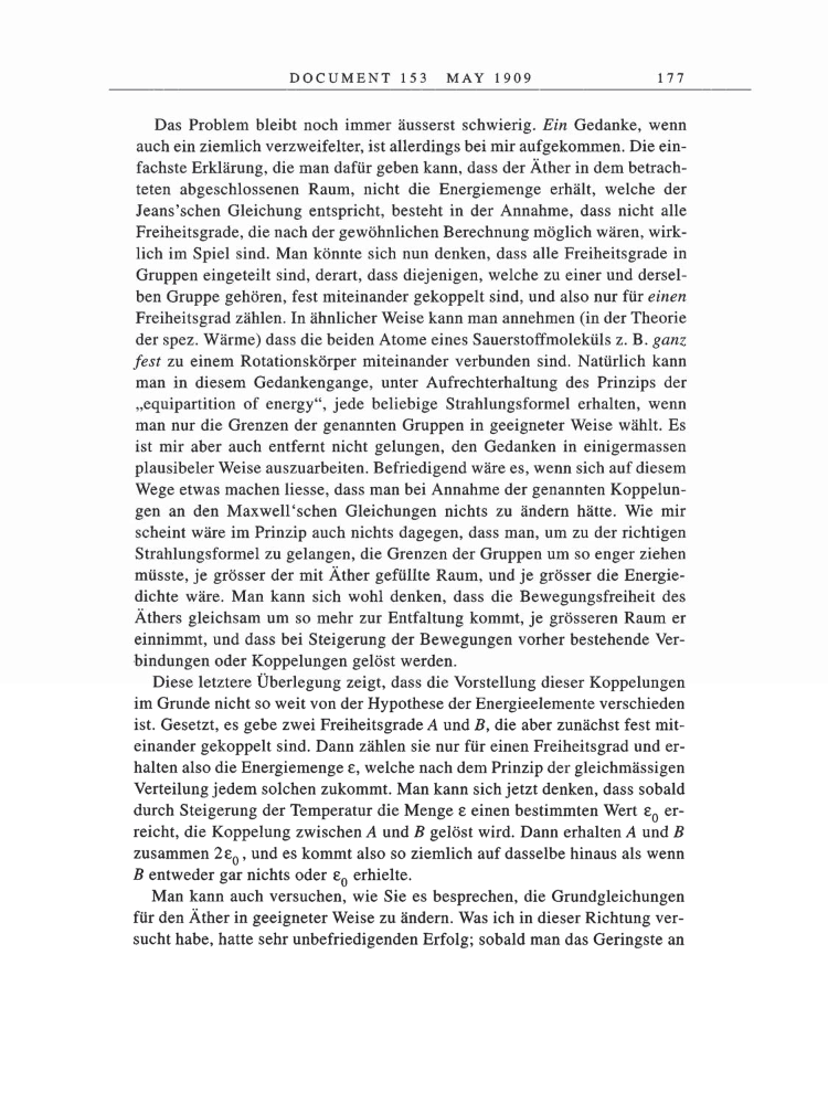 Volume 5: The Swiss Years: Correspondence, 1902-1914 page 177
