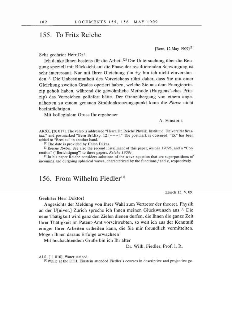 Volume 5: The Swiss Years: Correspondence, 1902-1914 page 182