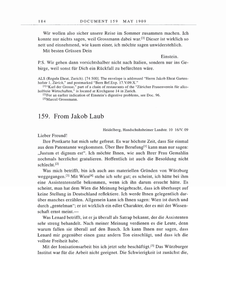 Volume 5: The Swiss Years: Correspondence, 1902-1914 page 184
