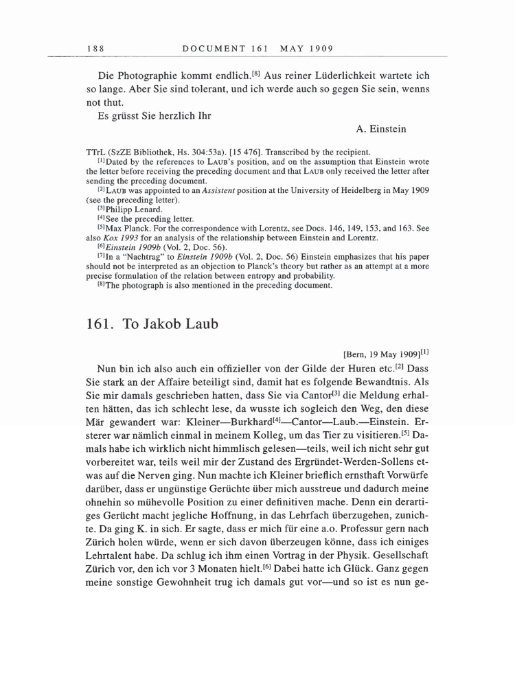 Volume 5: The Swiss Years: Correspondence, 1902-1914 page 188