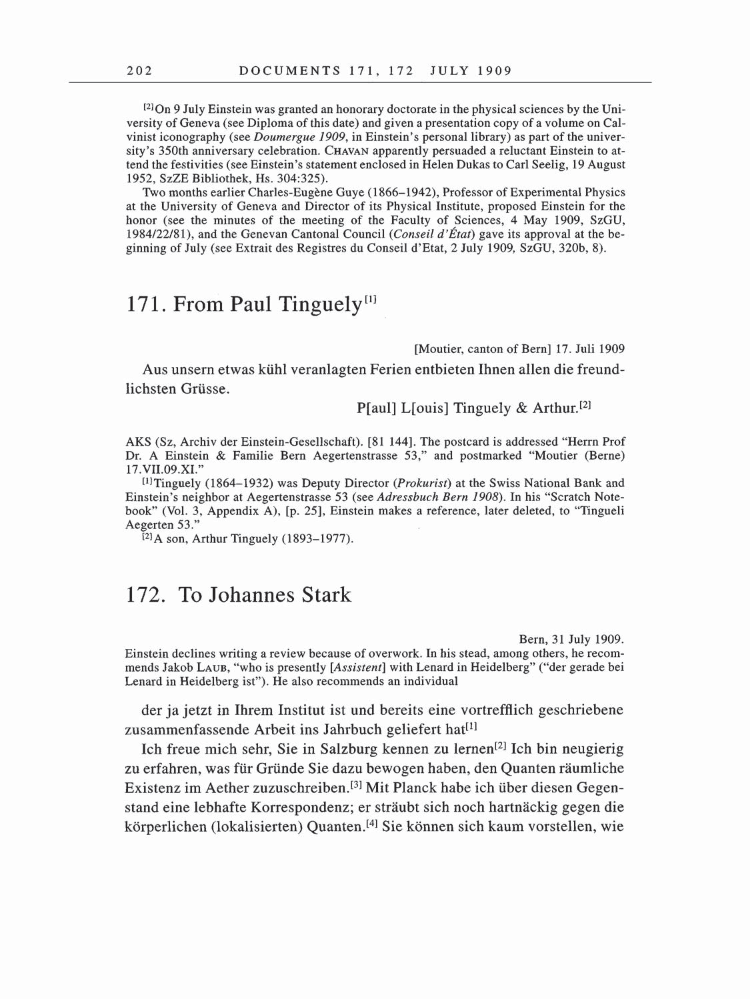 Volume 5: The Swiss Years: Correspondence, 1902-1914 page 202