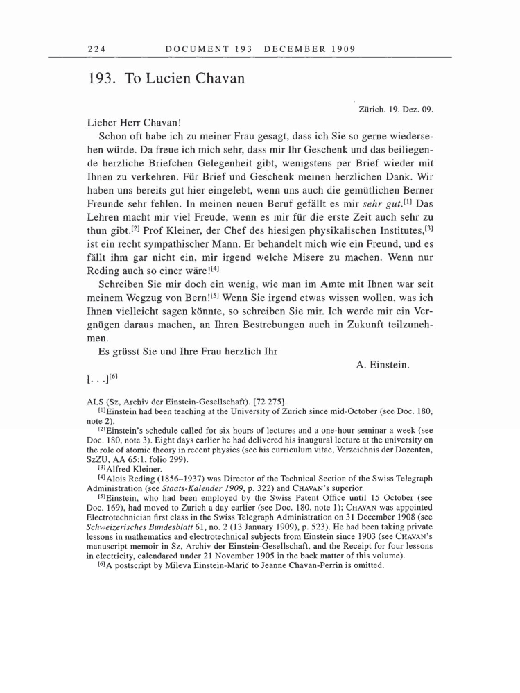 Volume 5: The Swiss Years: Correspondence, 1902-1914 page 224