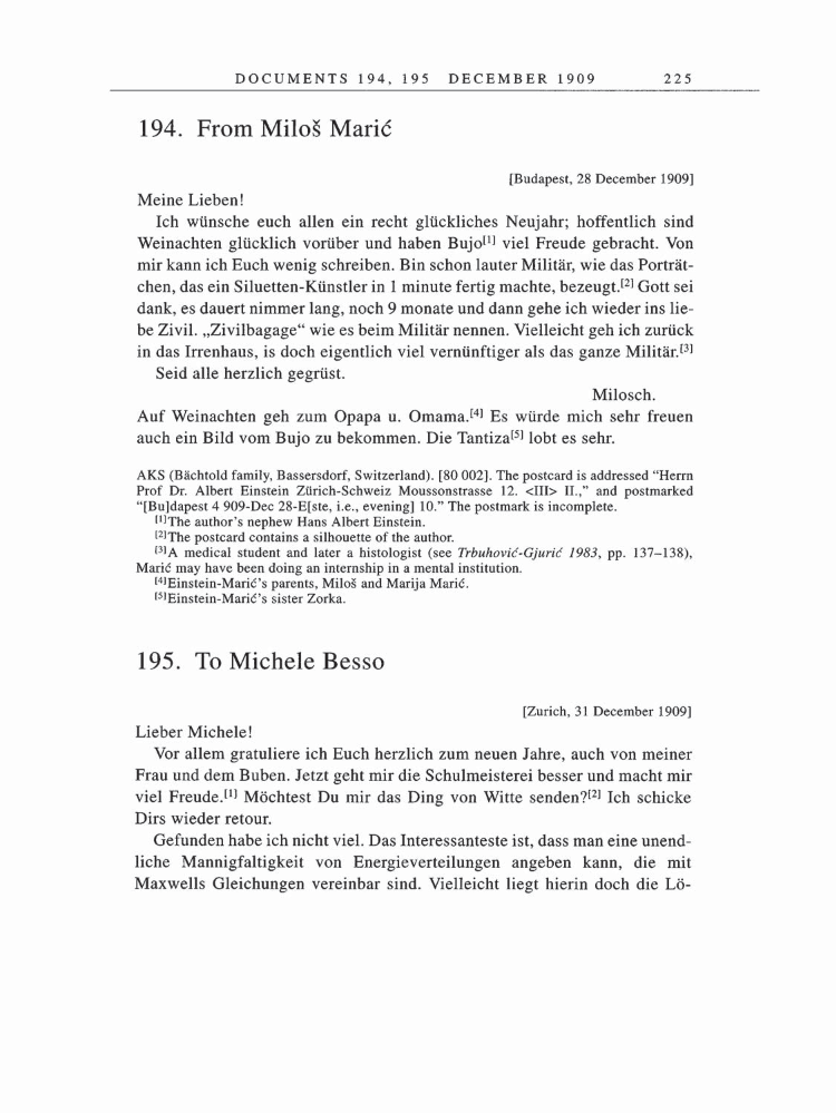 Volume 5: The Swiss Years: Correspondence, 1902-1914 page 225