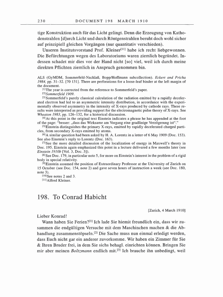 Volume 5: The Swiss Years: Correspondence, 1902-1914 page 230