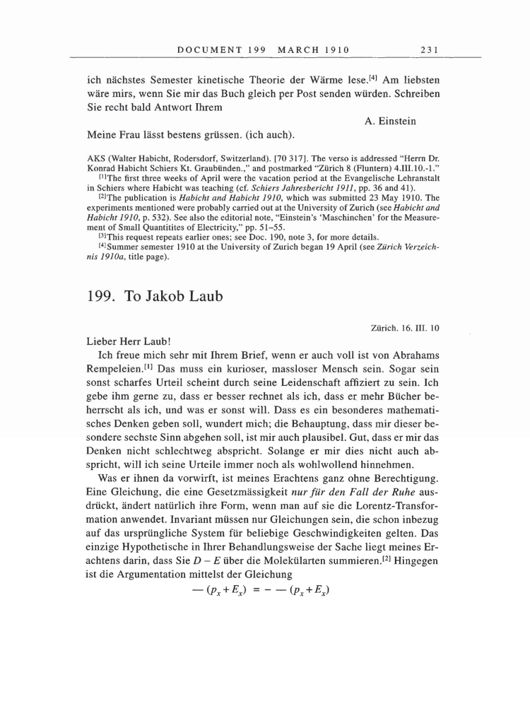 Volume 5: The Swiss Years: Correspondence, 1902-1914 page 231