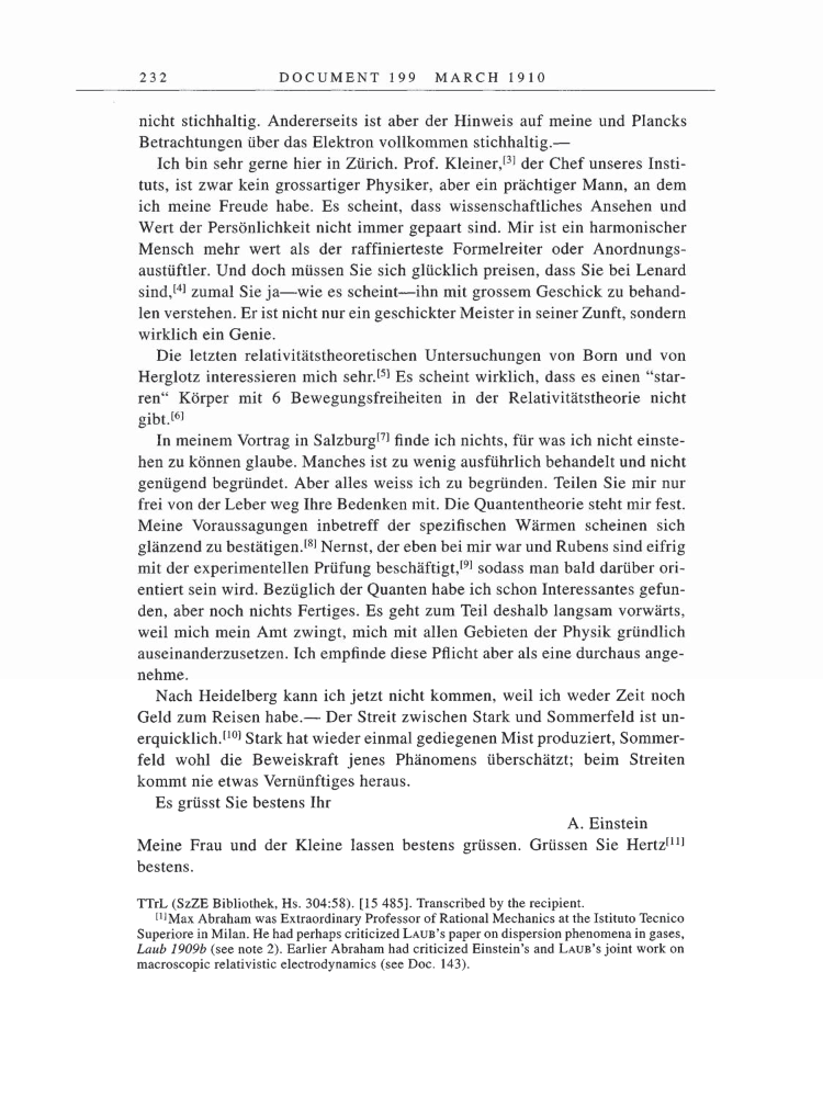Volume 5: The Swiss Years: Correspondence, 1902-1914 page 232