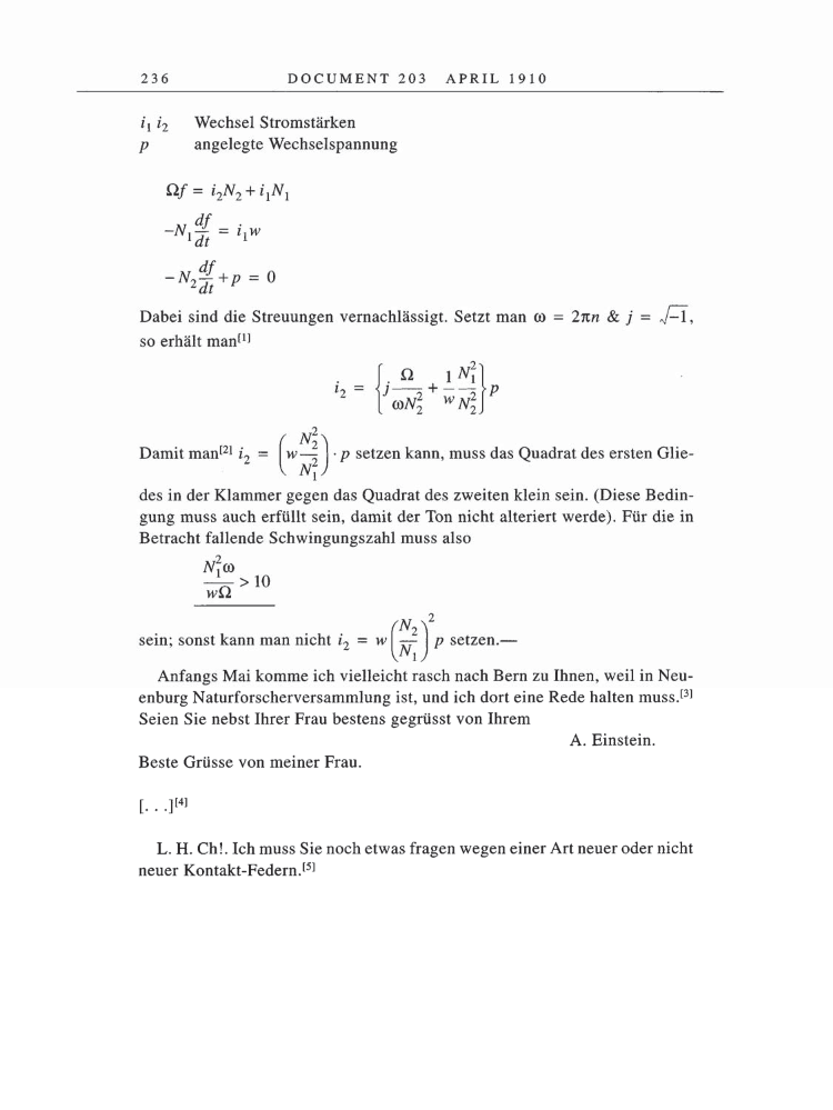 Volume 5: The Swiss Years: Correspondence, 1902-1914 page 236