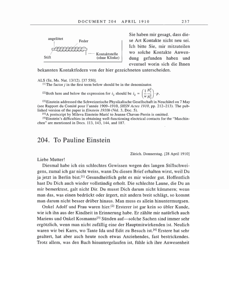 Volume 5: The Swiss Years: Correspondence, 1902-1914 page 237