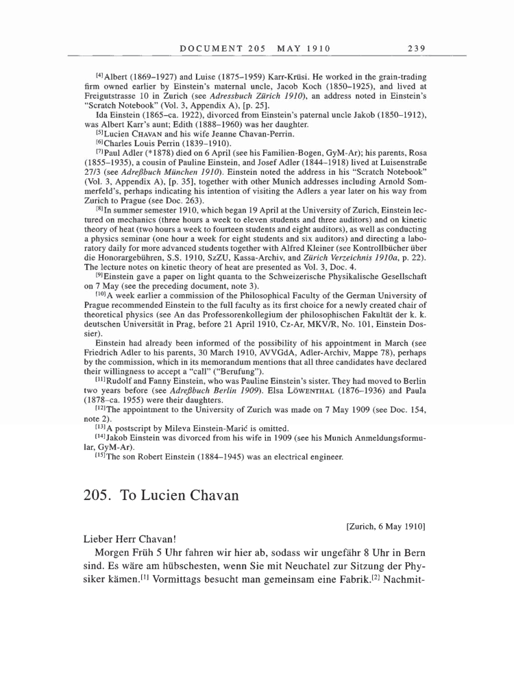 Volume 5: The Swiss Years: Correspondence, 1902-1914 page 239