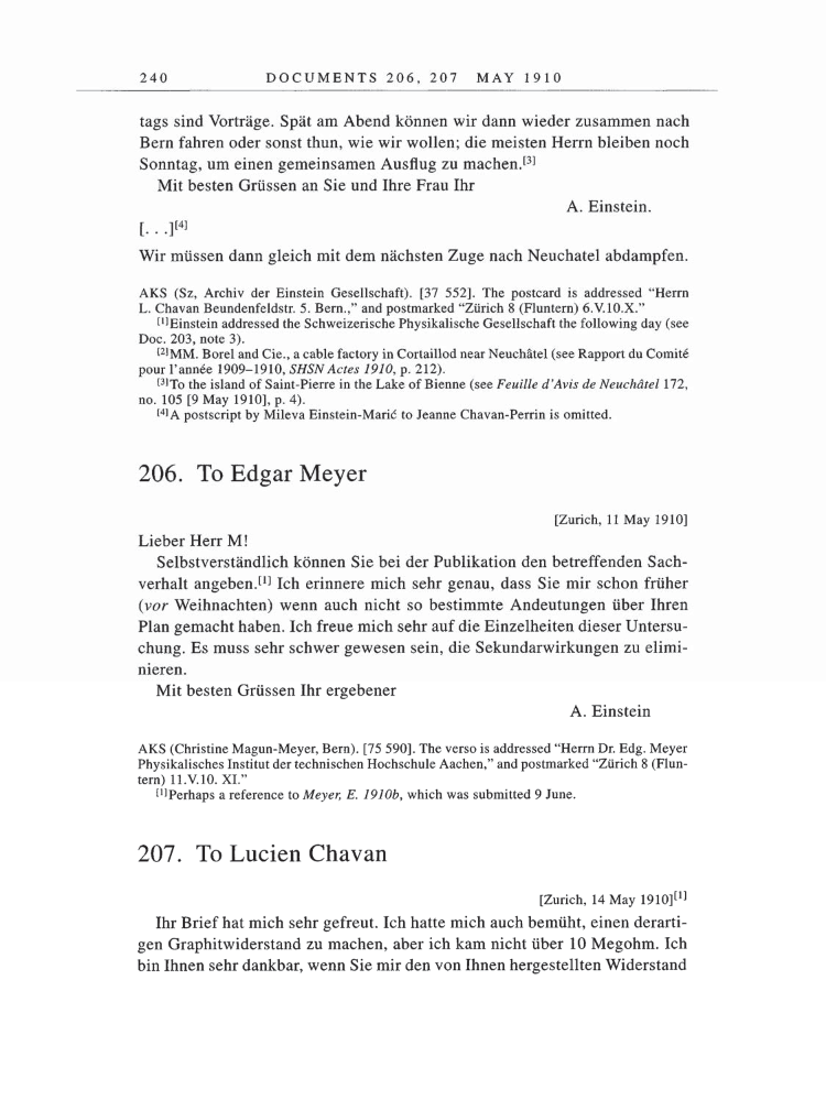 Volume 5: The Swiss Years: Correspondence, 1902-1914 page 240