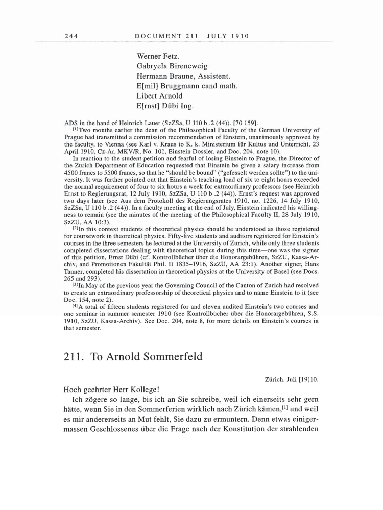 Volume 5: The Swiss Years: Correspondence, 1902-1914 page 244