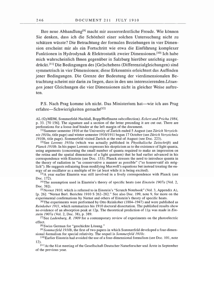 Volume 5: The Swiss Years: Correspondence, 1902-1914 page 246