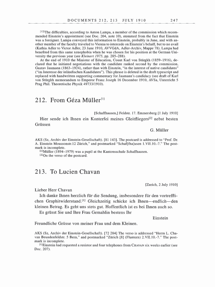 Volume 5: The Swiss Years: Correspondence, 1902-1914 page 247