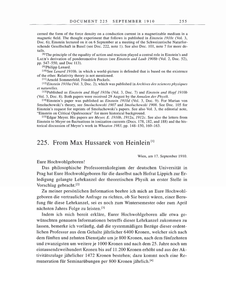Volume 5: The Swiss Years: Correspondence, 1902-1914 page 255
