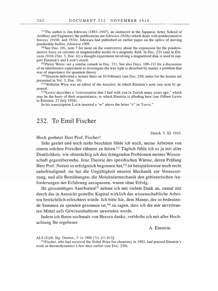 Volume 5: The Swiss Years: Correspondence, 1902-1914 page 262