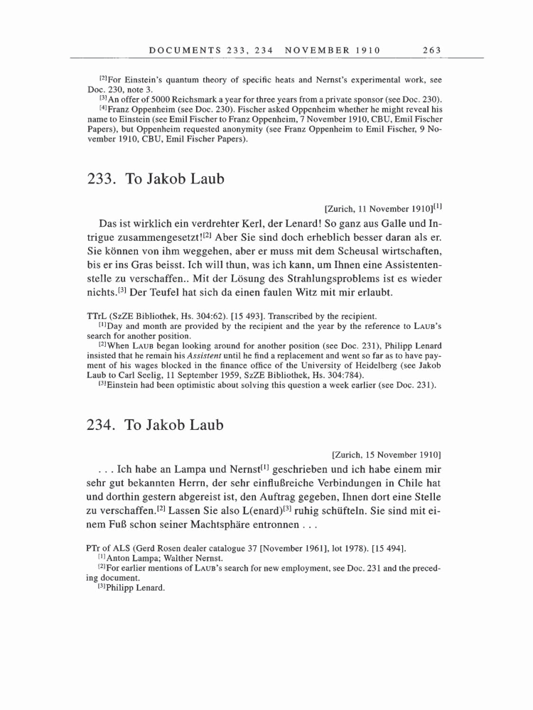 Volume 5: The Swiss Years: Correspondence, 1902-1914 page 263