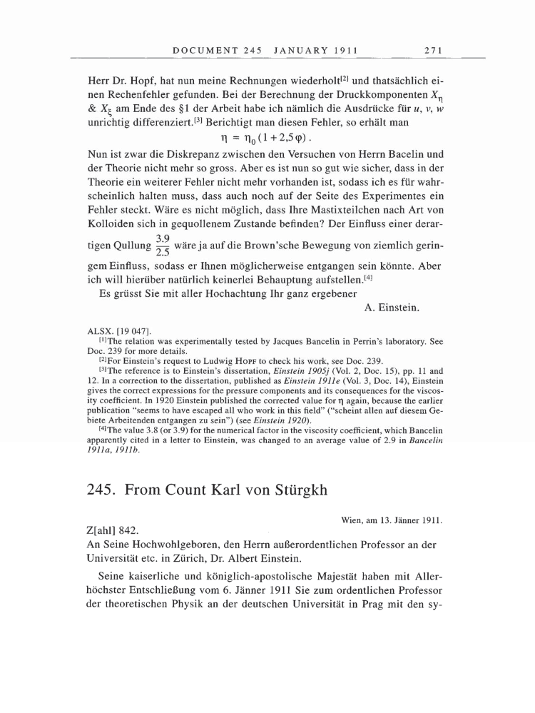 Volume 5: The Swiss Years: Correspondence, 1902-1914 page 271