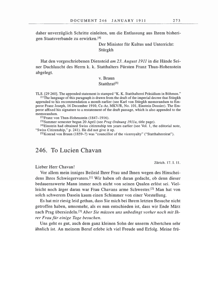 Volume 5: The Swiss Years: Correspondence, 1902-1914 page 273