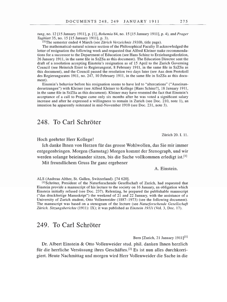 Volume 5: The Swiss Years: Correspondence, 1902-1914 page 275