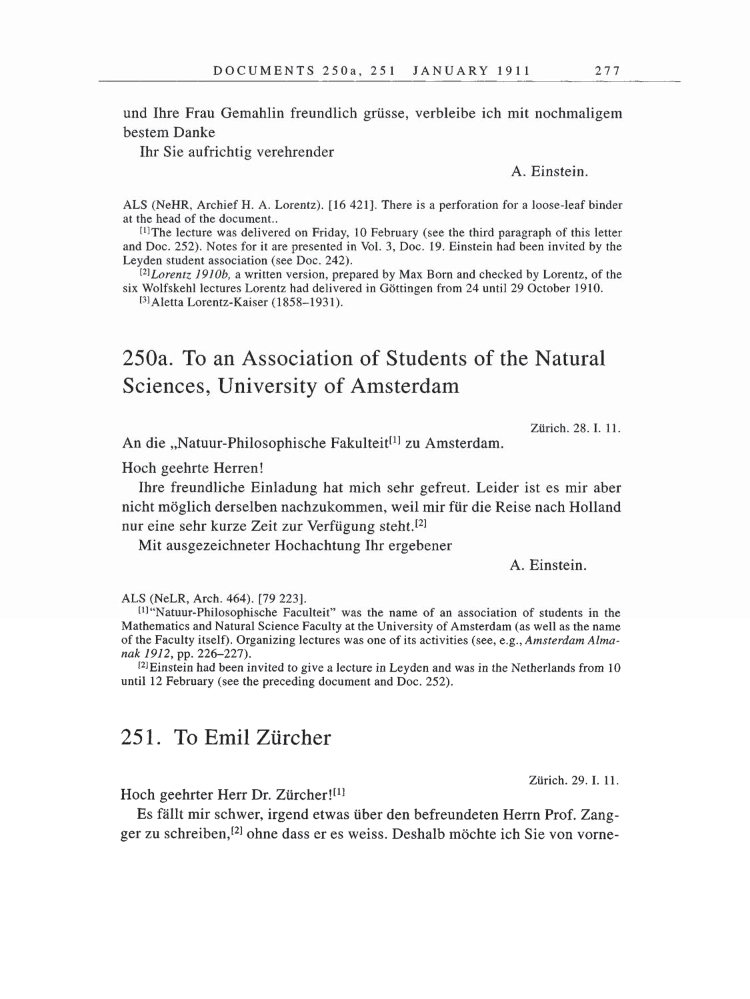 Volume 5: The Swiss Years: Correspondence, 1902-1914 page 277