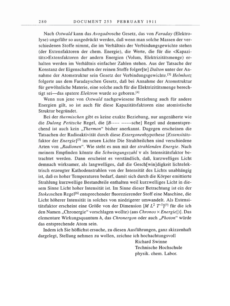 Volume 5: The Swiss Years: Correspondence, 1902-1914 page 280
