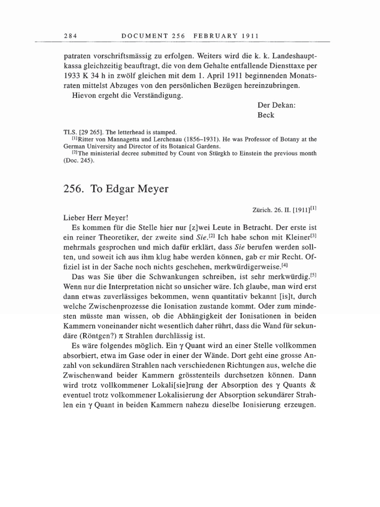 Volume 5: The Swiss Years: Correspondence, 1902-1914 page 284