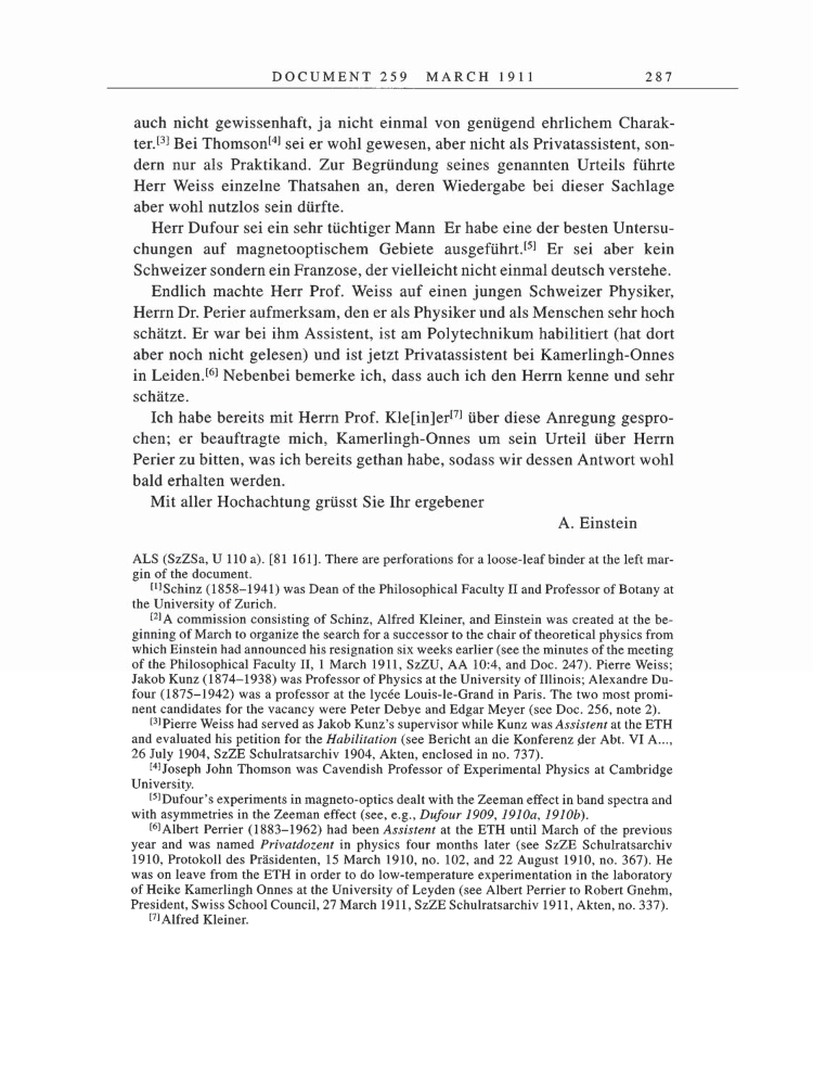 Volume 5: The Swiss Years: Correspondence, 1902-1914 page 287