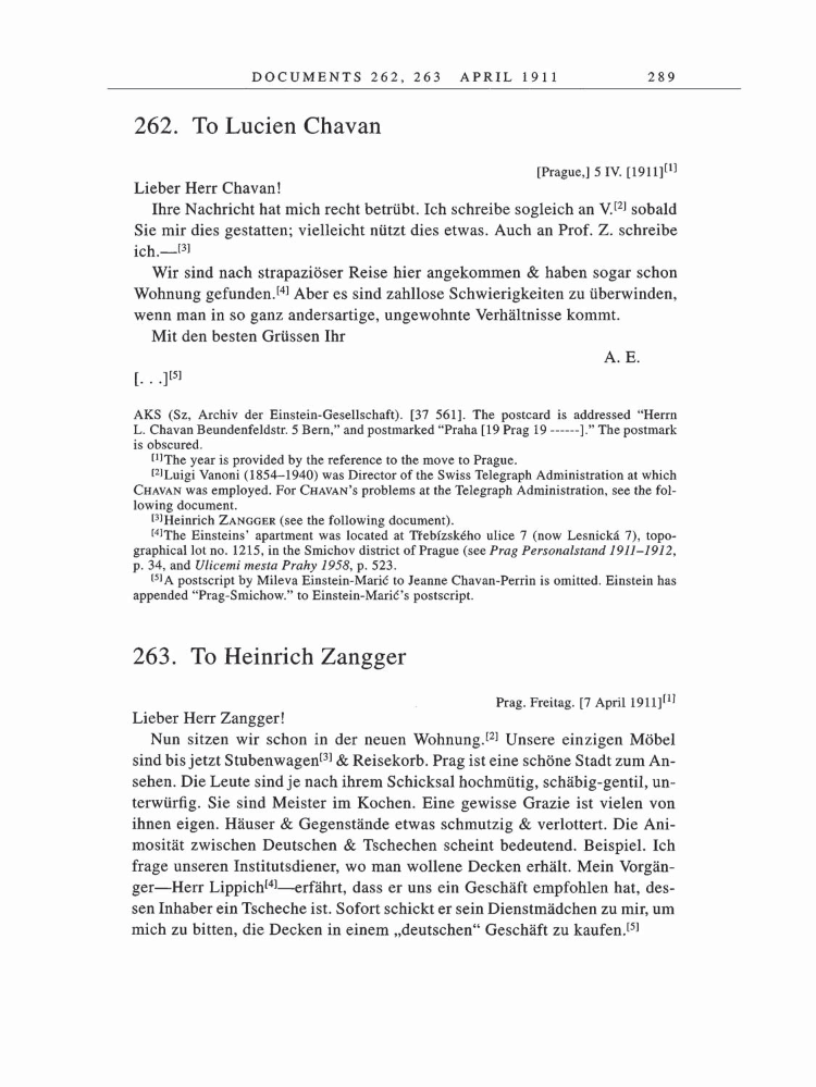 Volume 5: The Swiss Years: Correspondence, 1902-1914 page 289