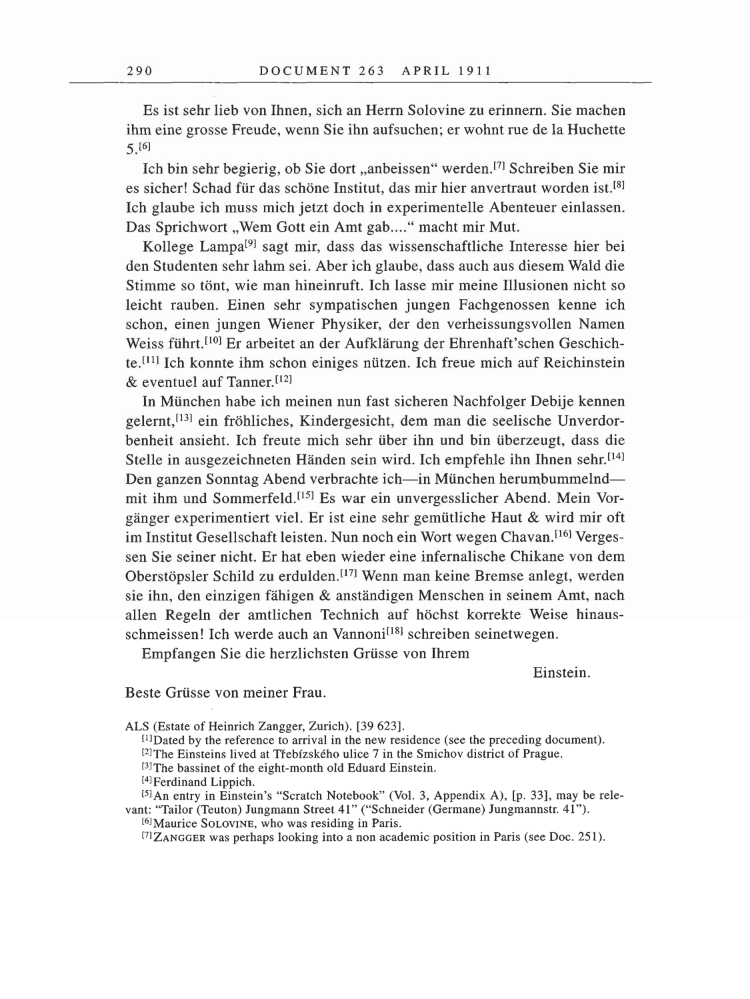 Volume 5: The Swiss Years: Correspondence, 1902-1914 page 290