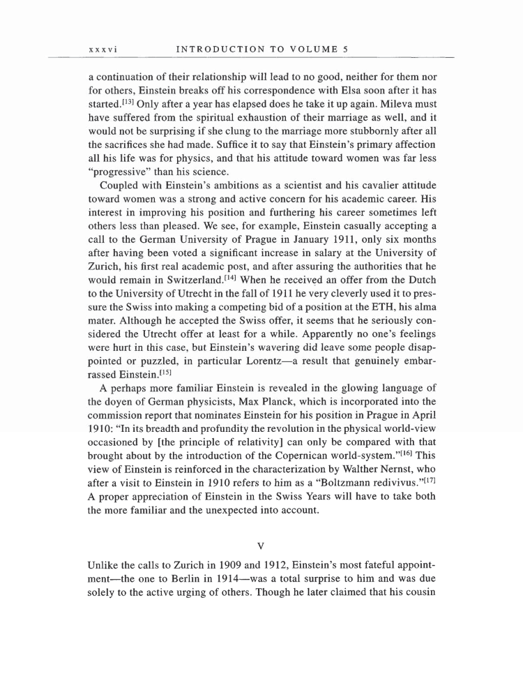 Volume 5: The Swiss Years: Correspondence, 1902-1914 page xxxvi