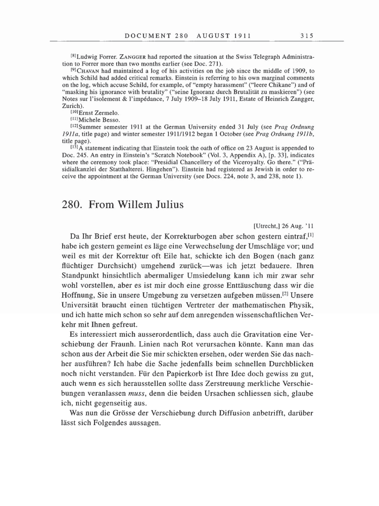 Volume 5: The Swiss Years: Correspondence, 1902-1914 page 315