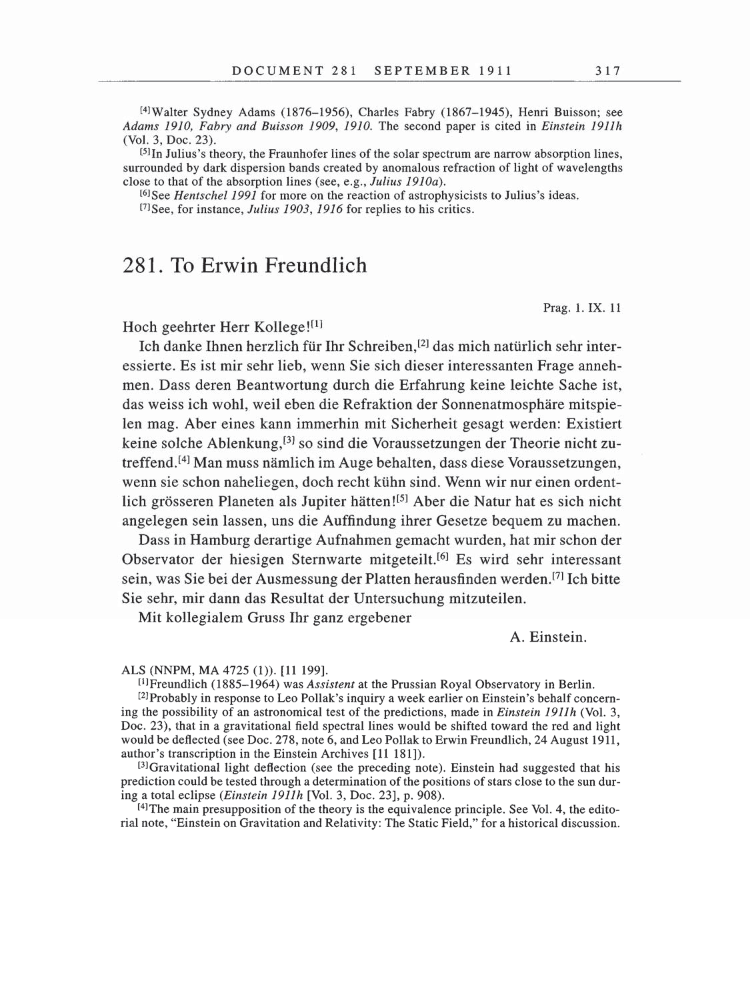 Volume 5: The Swiss Years: Correspondence, 1902-1914 page 317
